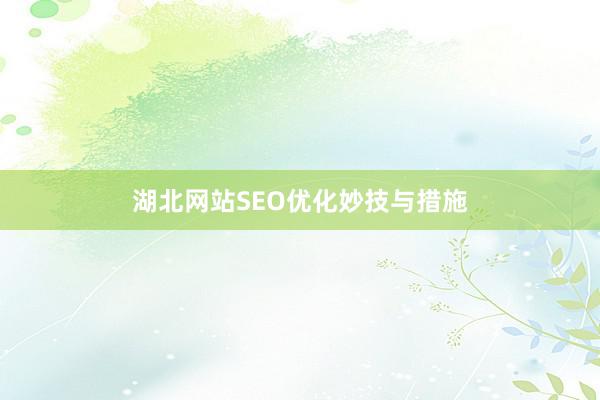 湖北网站SEO优化妙技与措施