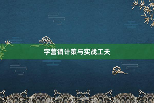 字营销计策与实战工夫